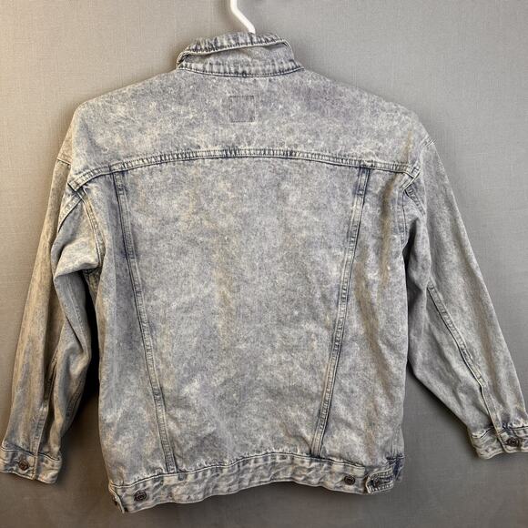 Wild Fable Acid Washied Denim Jean Jacket Women's Medium Retro Streetwear Utilit - Picture 7 of 10